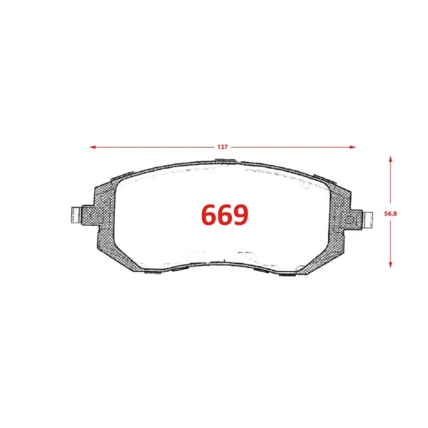 PASTILLA DE FRENO 0669 - GTX
