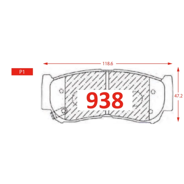 PASTILLA DE FRENO 0938 - GTX