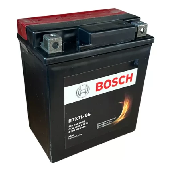 Bateria Moto 12 Volt 6ah Cca120a +der. Bosch Btx7l-bs