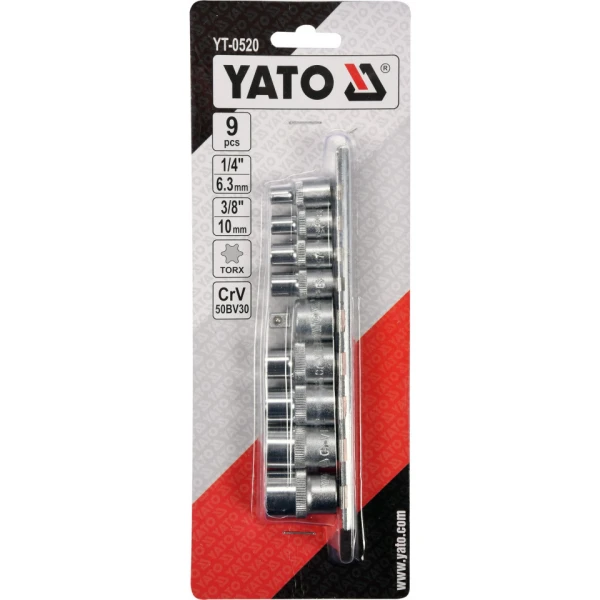 JGOS DADOS TORK HEMBRAS 9 PIEZAS YATO YT-0520