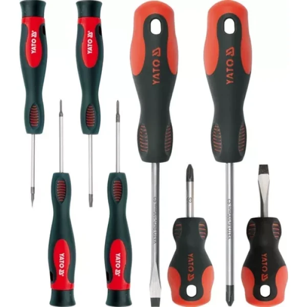 JUEGO DESARTONILLADORES 8PCS CRUZ-PALETA YATO YT-2782