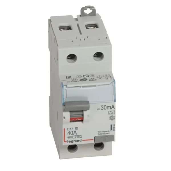 interruptor diferencial 2x40a 30ma tipo a 411555 legrand
