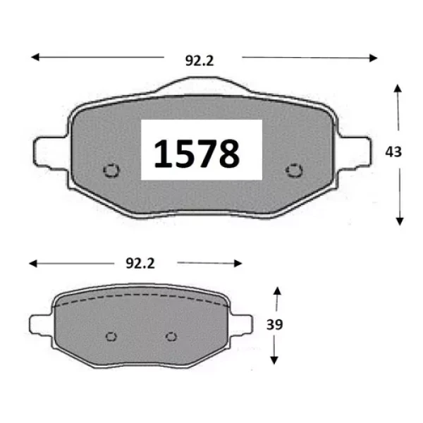 PASTILLAS DE FRENO TRASERAS ITAL: 1578 - BBP