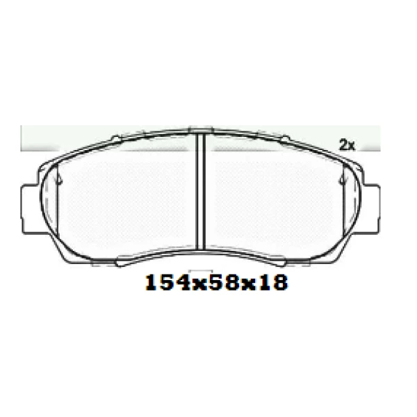 PASTILLA DE FRENO GREAT WALL HAVAL 6 14/24 - HONDA ACCORD CROSSTOUR 11/14 - CR-V 12/14 - DONGFENG AX-7 2.0 17/24 - CHANGAN (IT:1265 - BBP) - Pastillas De Freno | ClickRepuestos