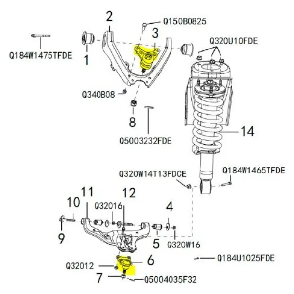 Pack Rotula Superior-inferior Gwm Wingle 5 Motor 2.2 2wd - Rótulas | ClickRepuestos
